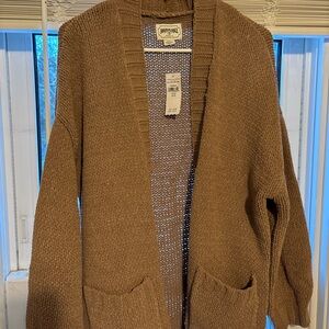 American Eagle Outfitters Tan Knit Cardigan